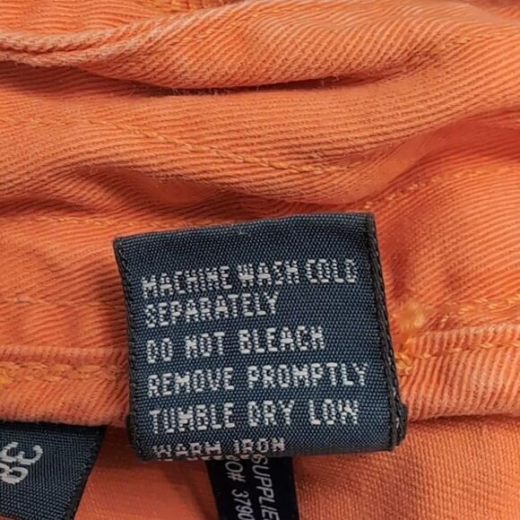 Polo Ralph Lauren Relaxed Fit Orange Chino Shorts Sz 38 NWT - Picture 6 of 11